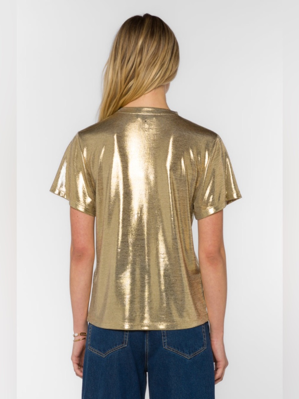 Velvet Heart Los Angeles Zelda Gold Tee, size S - Picture 3 of 7